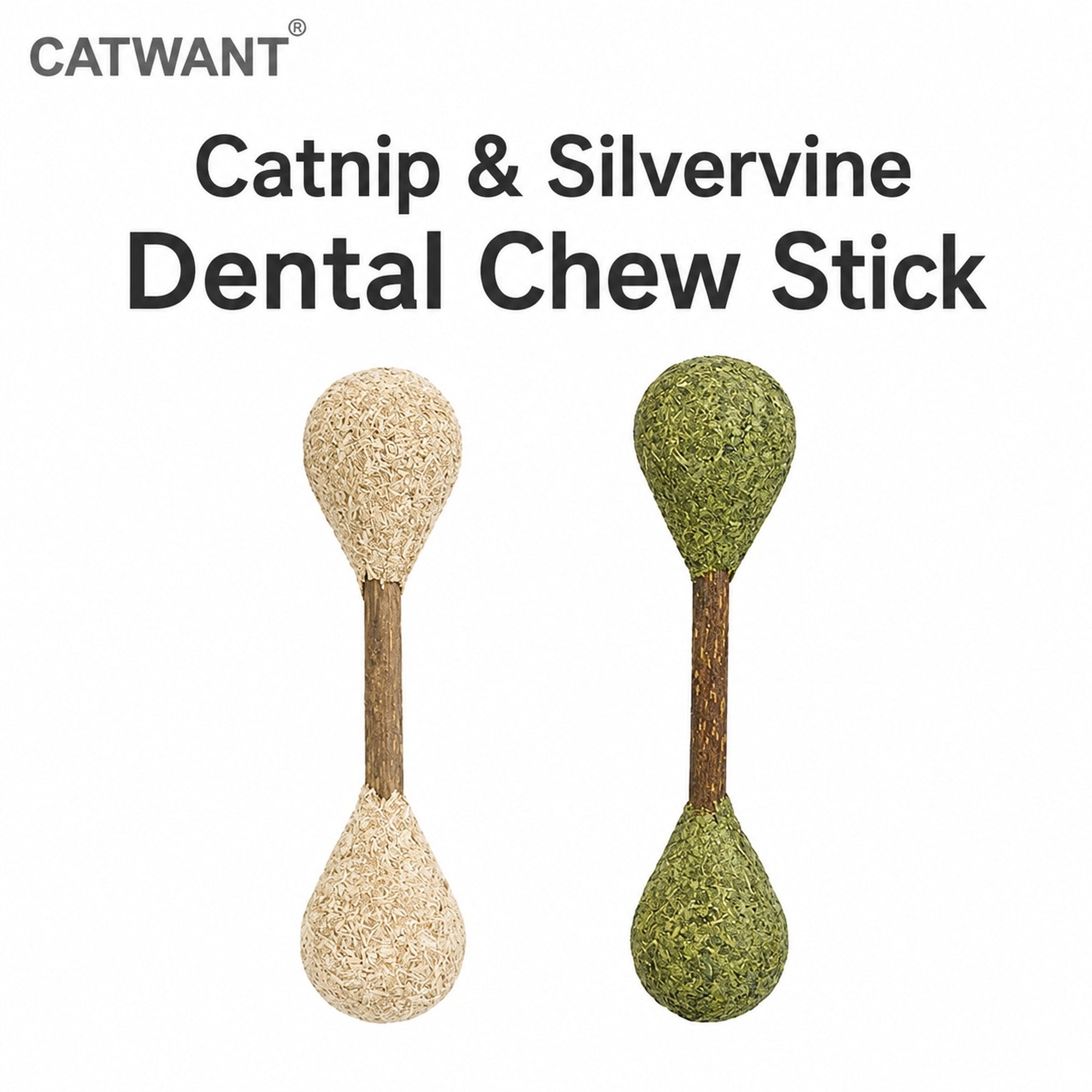 CATWANT Catnip & Silvervine Dental Chew Stick